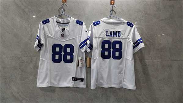 Women%27s Dallas Cowboys #88 CeeDee Lamb White 2023 F.U.S.E. Limited Stitched Jersey->women nfl jersey->Women Jersey